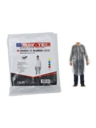 Yağmurluk Tek Kullanımlık Düğmeli Mavi 10 adet 66cm x 116cm 54 gr 2