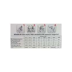 Essafe Çam Tipi Kulak Tıkacı Kordonlu Kutulu 24dB GE 1425 100 Adet 3