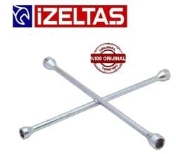 İZELTAŞ Bijon Anahtarı 4'lü İstavroz Tipi Dört Kol 17-19-21-22 MM