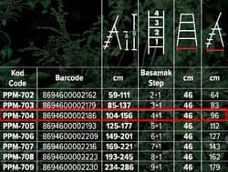 Merdiven Kanat Promax Plastik Basamaklı Tek Çıkışlı 4+1 3