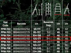 Merdiven Kanat Promax Plastik Basamaklı Tek Çıkışlı 5+1 3