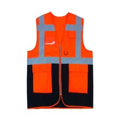 Emniyet İkaz Yeleği Cepli Yönetici Tipi CE Belgeli Sarı Lacivert L 6