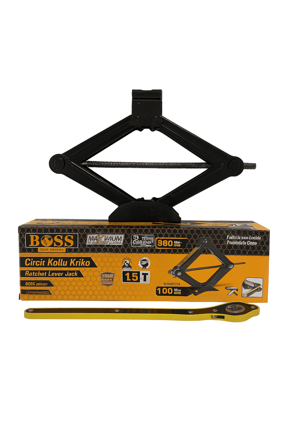 BOSS 1.5 Ton Cırcır Kollu Oto Krikosu – Mekanik Araç Krikosu 1