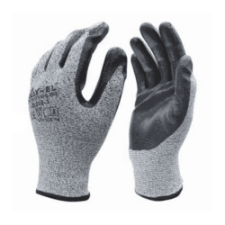 Kırçıl Naylon İşçi Eldiveni Nitril Kaplı Örme Siyah Gri No:10 2