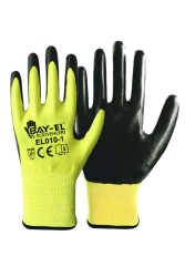 İşçi Eldiveni Profesyonel Kokusuz Sarı Siyah 10 Numara 1